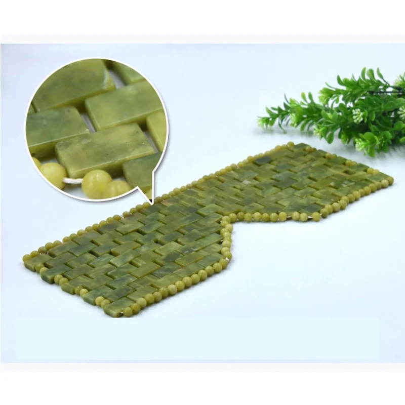 Маска для глаз Нефритовая с натуральным камнем расслабляющий массажер против