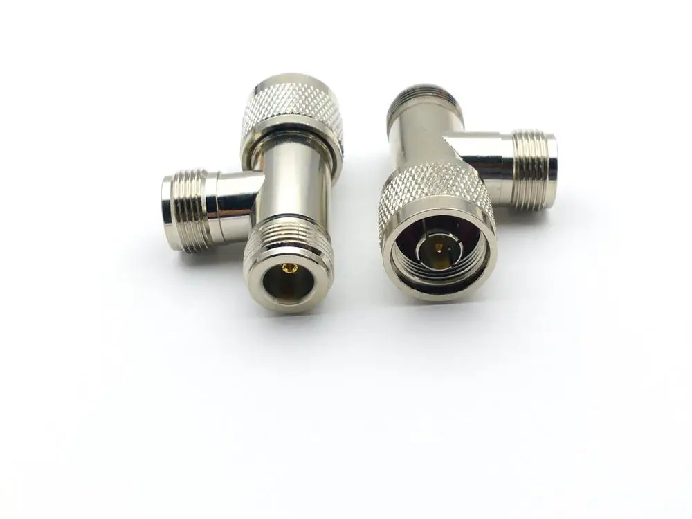 10 шт латунный N штекер на 2 Женский Разъем RF флюоресцентная лампа|Соединители| |