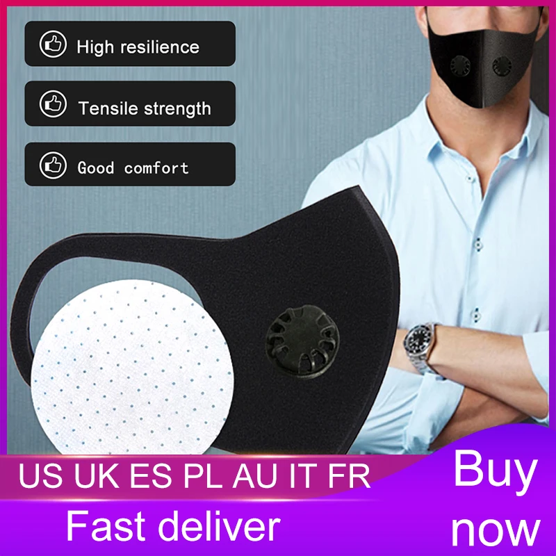 Унисекс Губка пылезащитный PM2.5 загрязнения Половина лица рот маска с дыханием