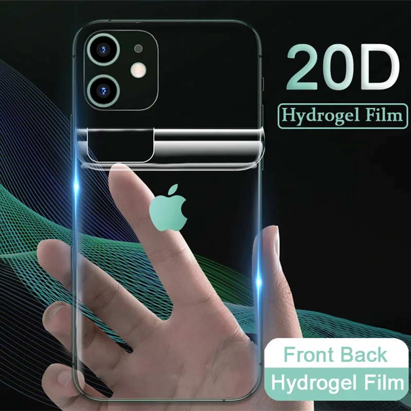Защитная пленка для iPhone Гидрогелевая Передняя и задняя крышка 20D XR X XS 11 Pro MAX 7 8 6 6s