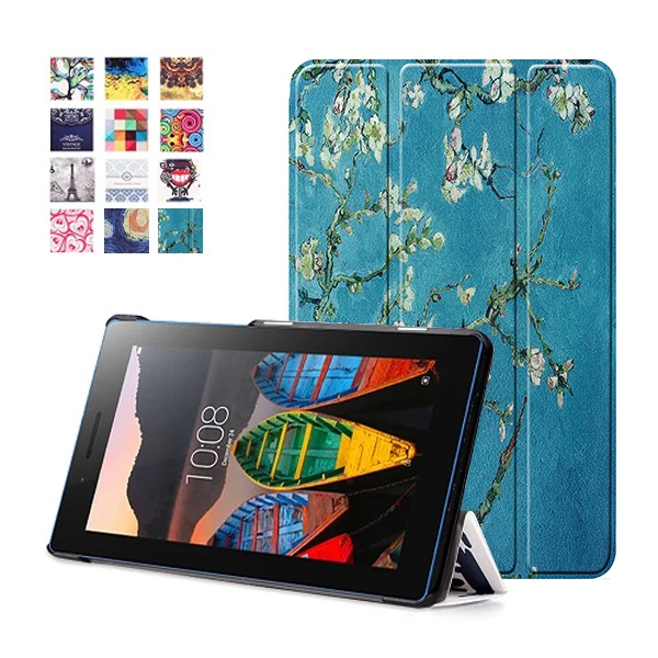 LVTAB3 710 SY MH Чехол с принтом для lenovo tab3 7, базовая подставка, складной чехол из искусственной кожи для lenovo tab 3 7,0 710 710F, чехол для планшета - Цвет: LVTAB3 710 SY MH