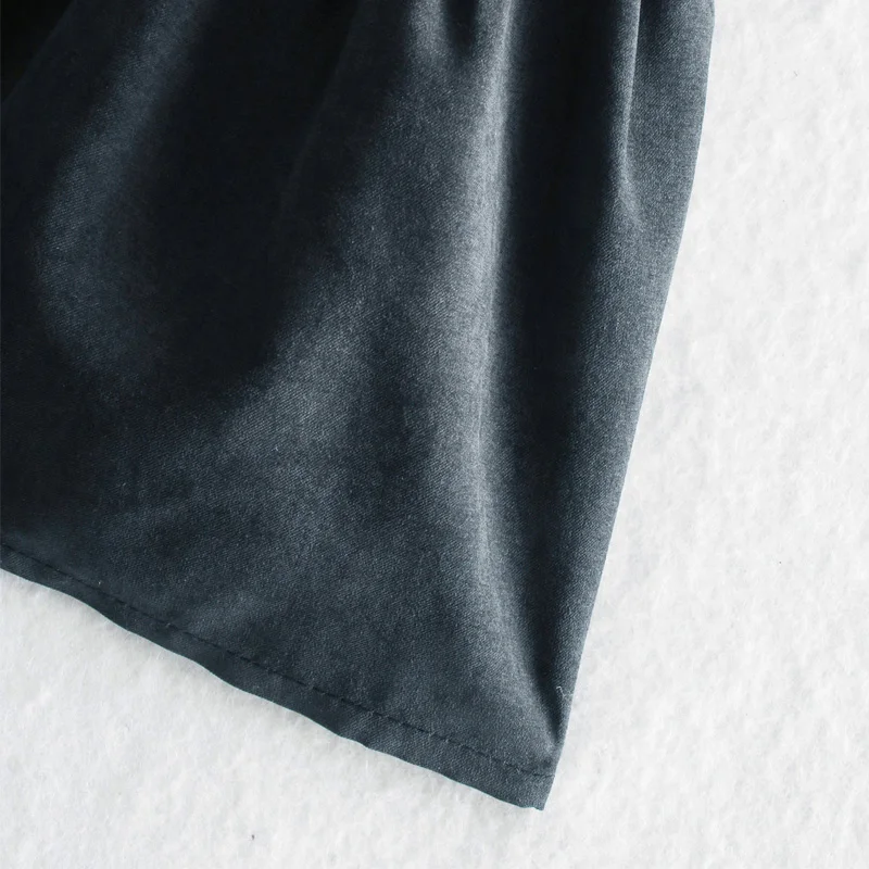 

Spring and Summer Women's Lapel Long-sleeved Loose Dress Casual Solid Color Dresses Women