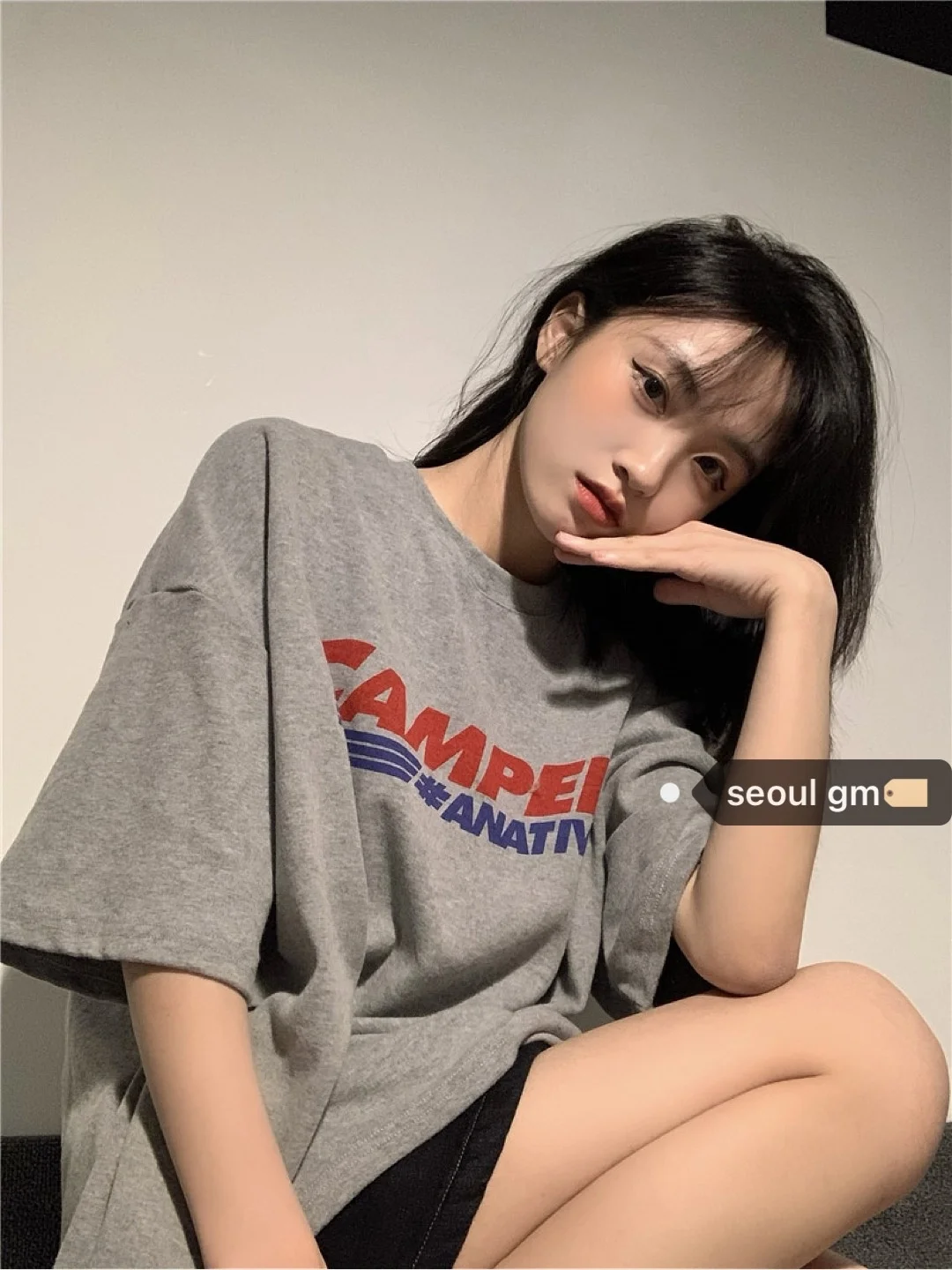 Женская футболка с коротким рукавом свободная простая средней длины принтом