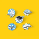 Женская эмалированная брошь для отворота, в виде китов, ледников