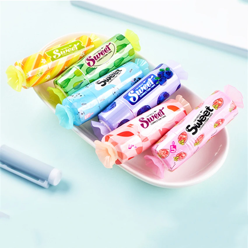 1 шт. креативная цветная Милая Корректирующая лента в форме конфеты офисные