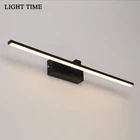 Новинка, модная светодиодная настенная лампа 120 см для прикроватного столика, ванной комнаты, зеркала, передние настенные светильники, современная светодиодная настенная лампа, черно-белые светильники 110 220 В