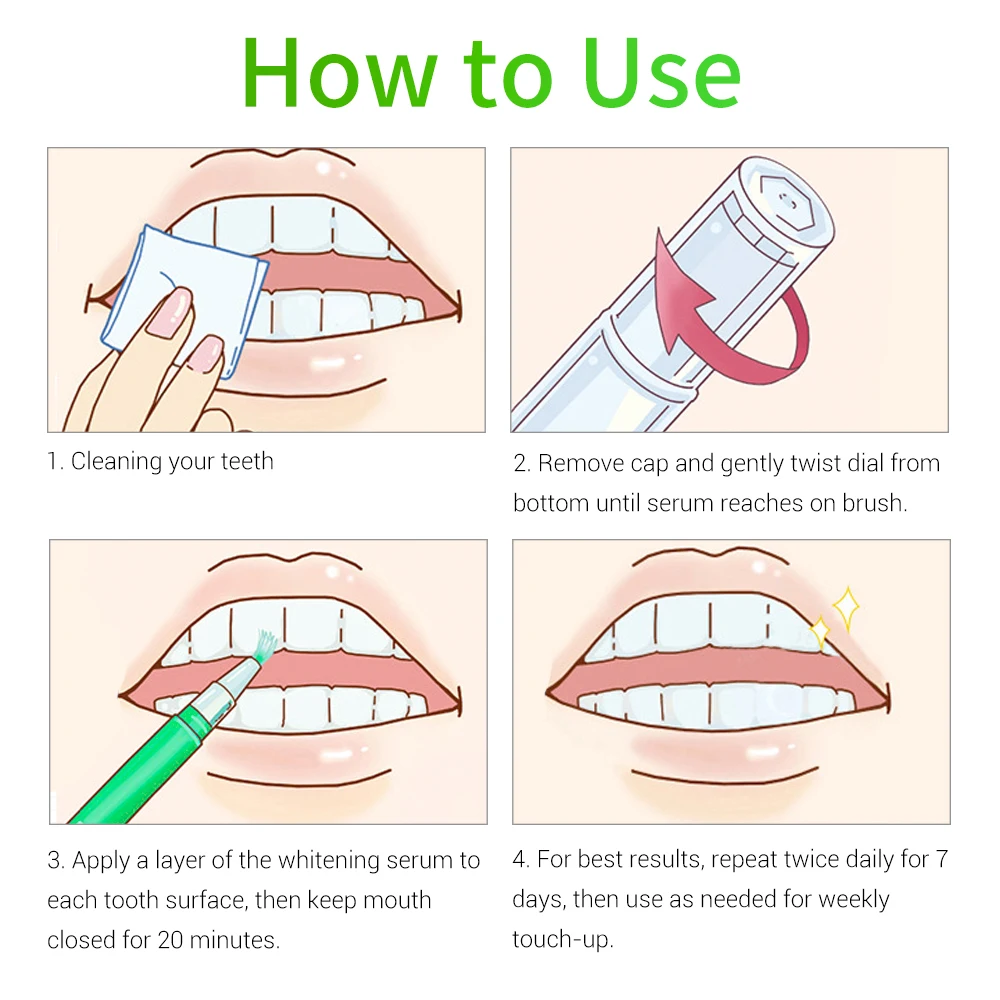 

LANBENA Teeth Whitening Pen Lemon Lime Hygiene Gel Effective Remove Stains Cleaning Bleaching Safety Whitener Tools Oral Care