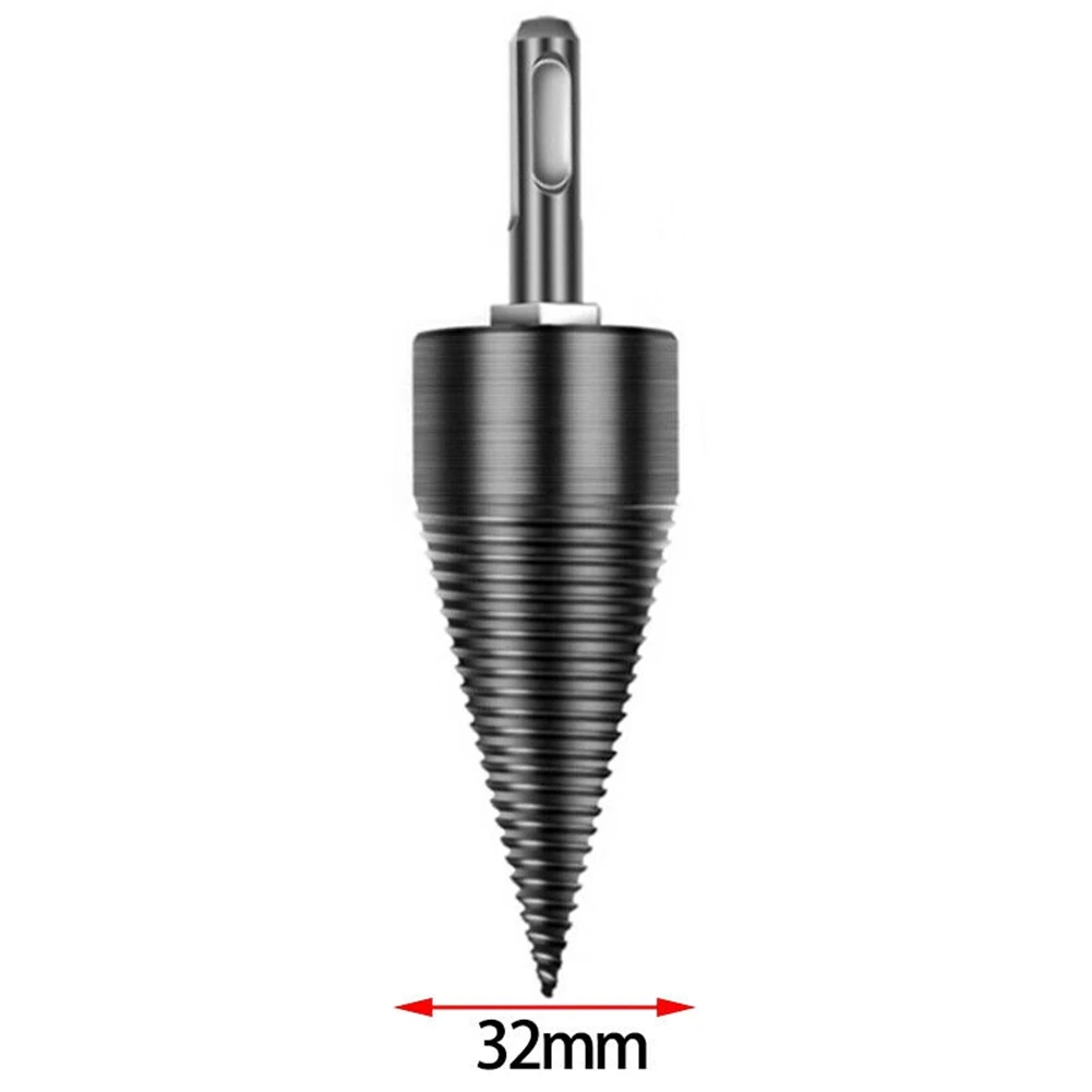 

For Electric Hammer Drill Bit 4pcs 4x High Speed steel HSS Wood Splitting Screw Splitting Cone