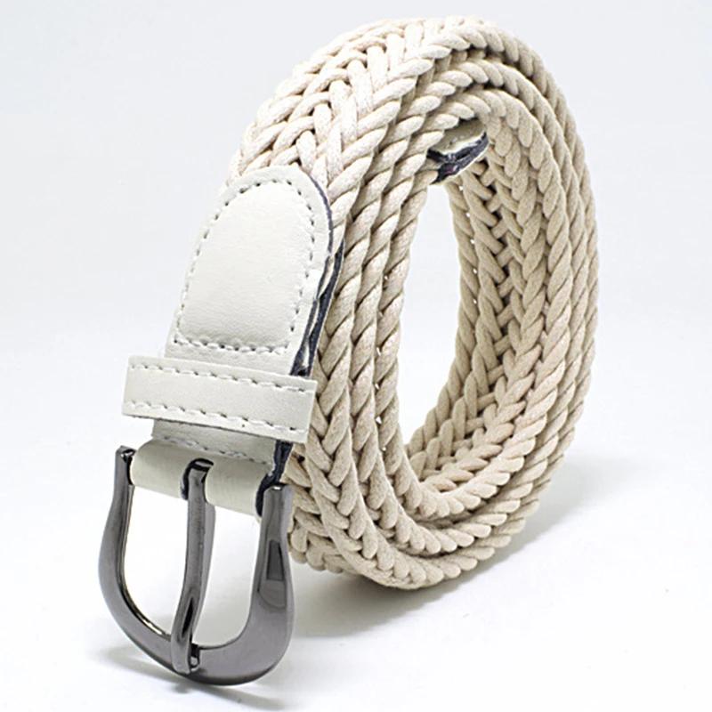 Женский и мужской вязаный ремень из искусственной кожи дизайнерский плетеный