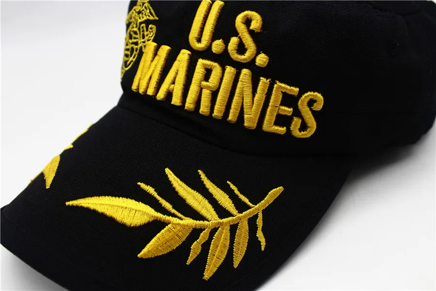 LIBERWOOD Соединенные Штаты морская пехота США Corps Бейсболка Шляпа USMC оливковая ветка гладкая шляпа мужская шляпа США золото вышитые шляпы шляпа OD зеленый