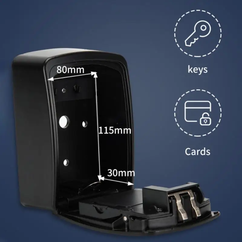 

Tuya Smart Key Lock Box Wall Mounted Aluminum Alloy Key Safe Box Weatherproof With Code Key Storage Lock Box Indoor Outdoor