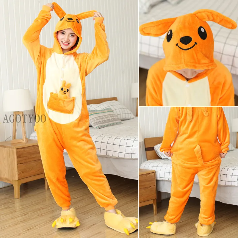 Зимняя Пижама с единорогом Kigurumi Ститч животными ползунки панда для женщин и