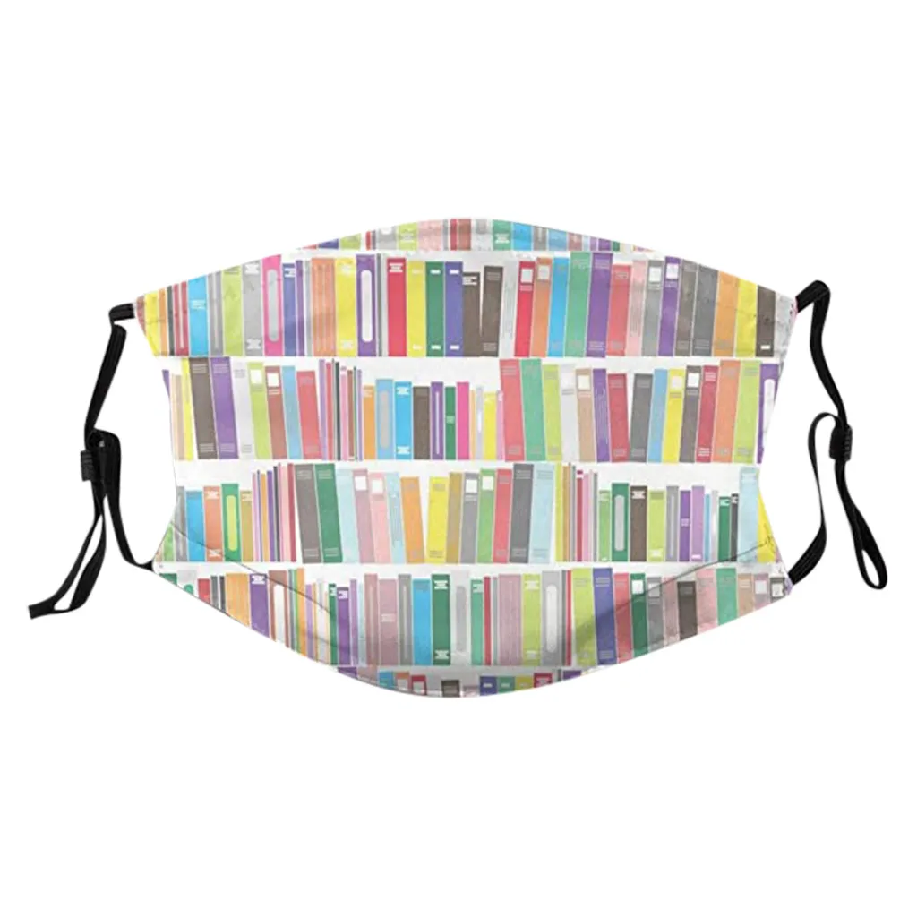 Book Printing Face Covering Skin-Friendly Shade Masks Colorful Mouth Caps Windproof Foggy Haze Protective Mask Mascarilla d5 | Спорт и