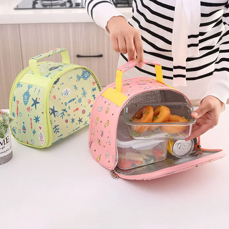 Ланчбокс Bento для детей и взрослых изолированный из ткани Оксфорд водонепроницаемые контейнеры на молнии