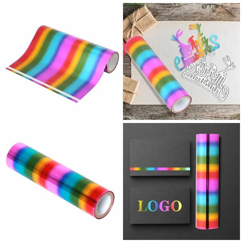 Цветная фольга для горячего тиснения 5 м Мерцающая голографический нагрев 1 рулон