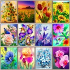 Полностью круглая алмазная живопись, Цветы бабочки, 5D, алмазная вышивка сделай сам, мозаика, пейзаж, Набор для творчества, украшение для дома
