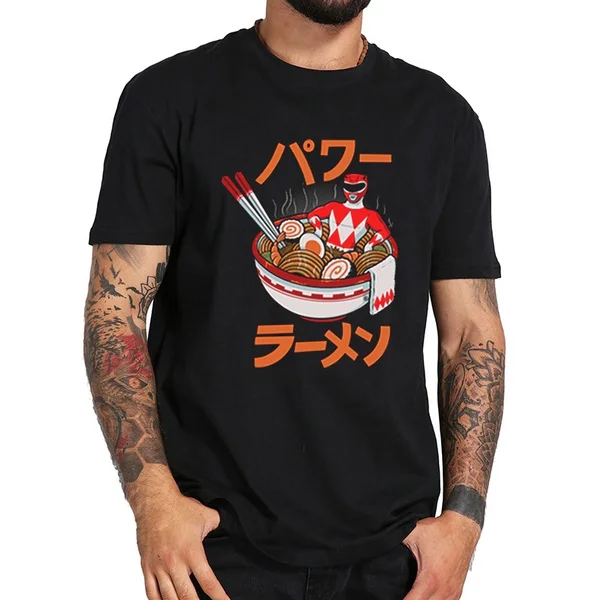 

power ramen T-Shirt Print T Shirt Men Women Swag Hip Hop Tshirts
