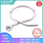 Большая распродажа очаровательный оригинальный 925 пробы Серебряный браслет-цепочка и браслет с серебряным сертификатом 16-23 см браслет для женщин