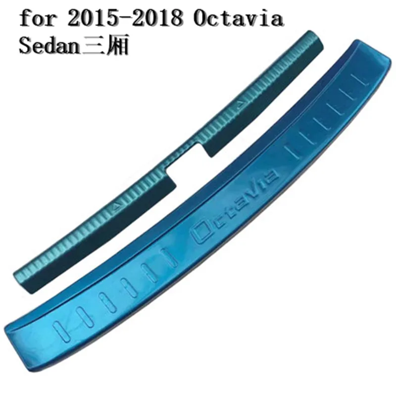 Протектор для заднего бампера из нержавеющей стали Skoda Octavia 2007-2018 | Автомобили и