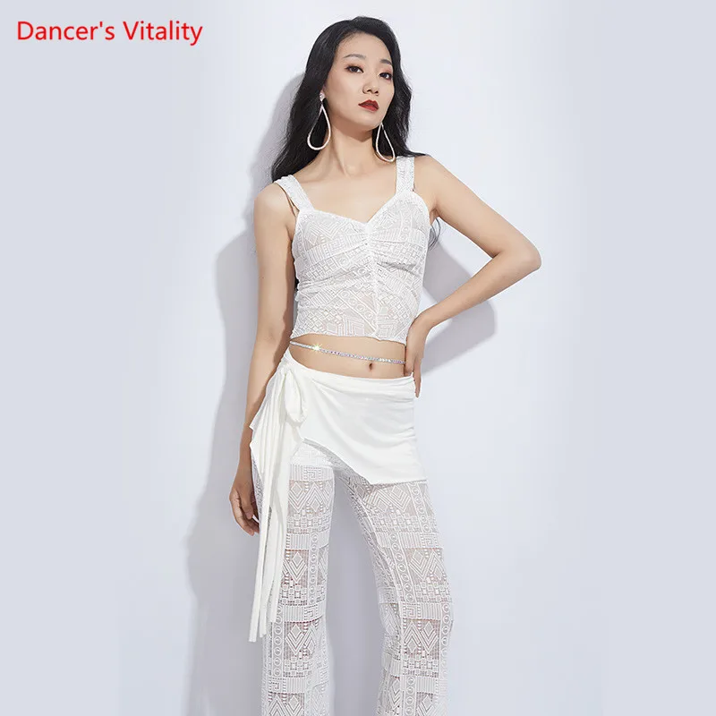 Летний кружевной комплект одежды для танца живота новая рубашка на подтяжках