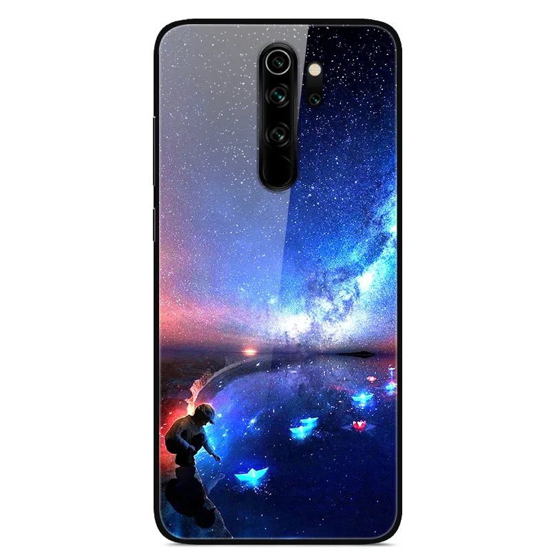 18 Закаленное стекло чехол для Xiaomi Redmi Note 8 Pro Case Жесткий ПК Красочный чехол для Xiaomi Redmi Note 8 Бампер чехол для телефона редми Note8 8Pro - Цвет: 18