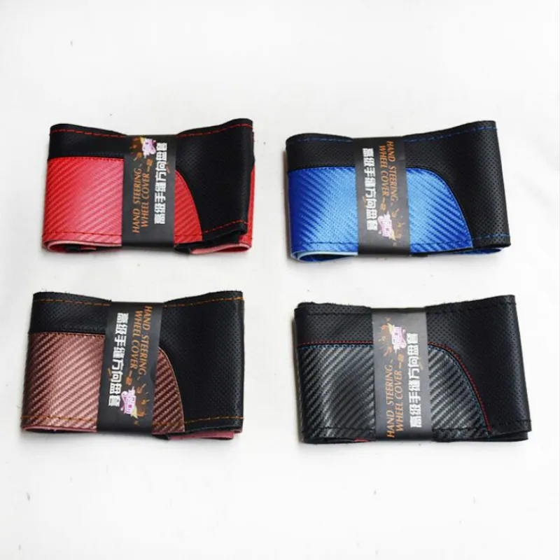 Противоскользящий чехол рулевого колеса автомобиля 38 см DIY плетеные иглы и нитки