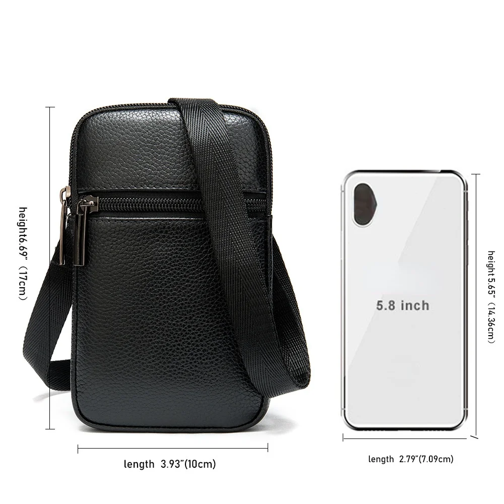 

Новинка 2021, Мужская поясная сумка из первого слоя воловьей кожи, Повседневная и легкая Вертикальная Женская поясная сумка, маленькая сумка ...