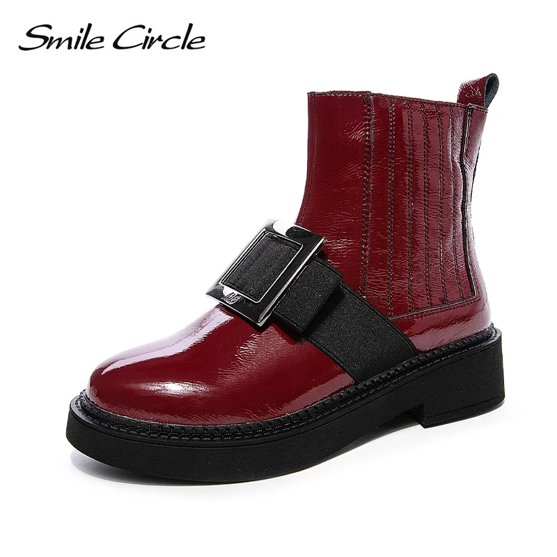 Женские ботинки Челси Smile Circle повседневные осенние на платформе с молнией