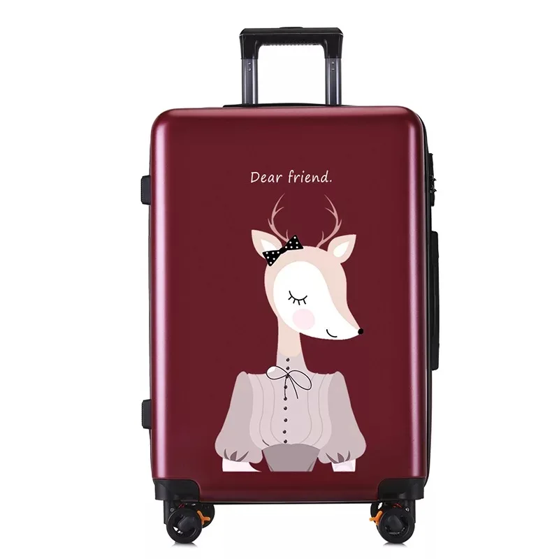 Travel suitcase Чемодан на колёсиках, студенческий чемодан на колесиках, багаж для путешествий, 20 дюймов, мультяшная каюта, сумка на колесиках, корейская модная сумка - Цвет: Travel suitcase