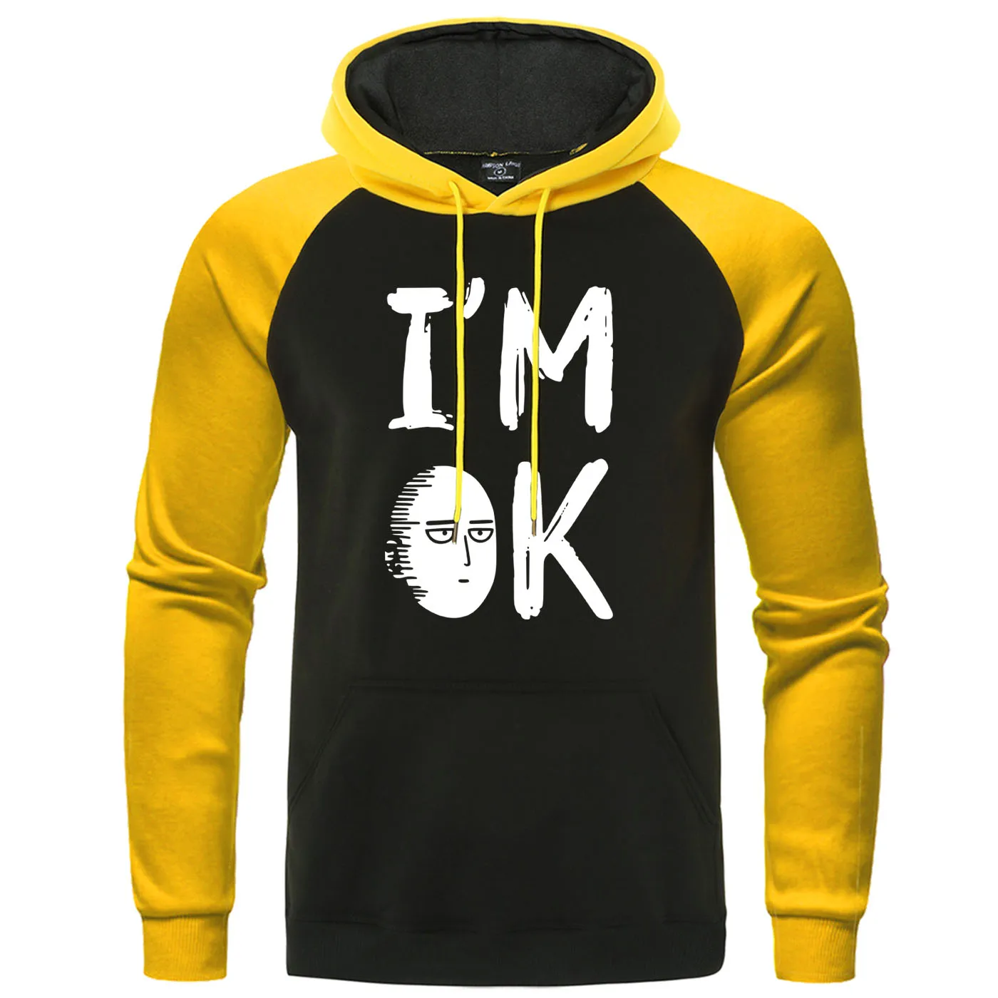 Толстовка с капюшоном реглан для мужчин повседневный свитшот принтом Сайтама