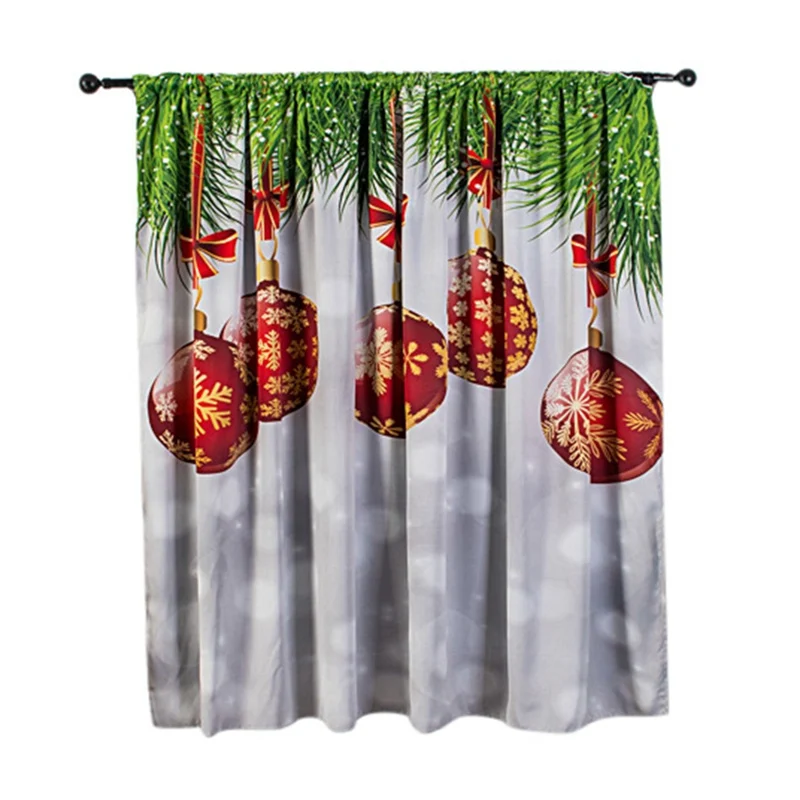 Merry Рождественская елка, оконные обработки, 3D занавески s valance, занавески s, большие оконные занавески, занавески s