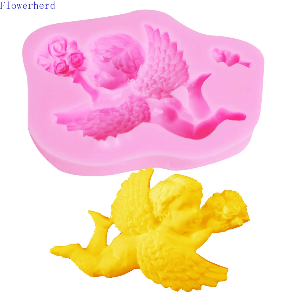 

DIY 3d Silicone Mold DIY Baking Tool Fondant Cake Chocolate Mold Eros Cupid Angel Silicone Cake Tool Cake Decorating Tools