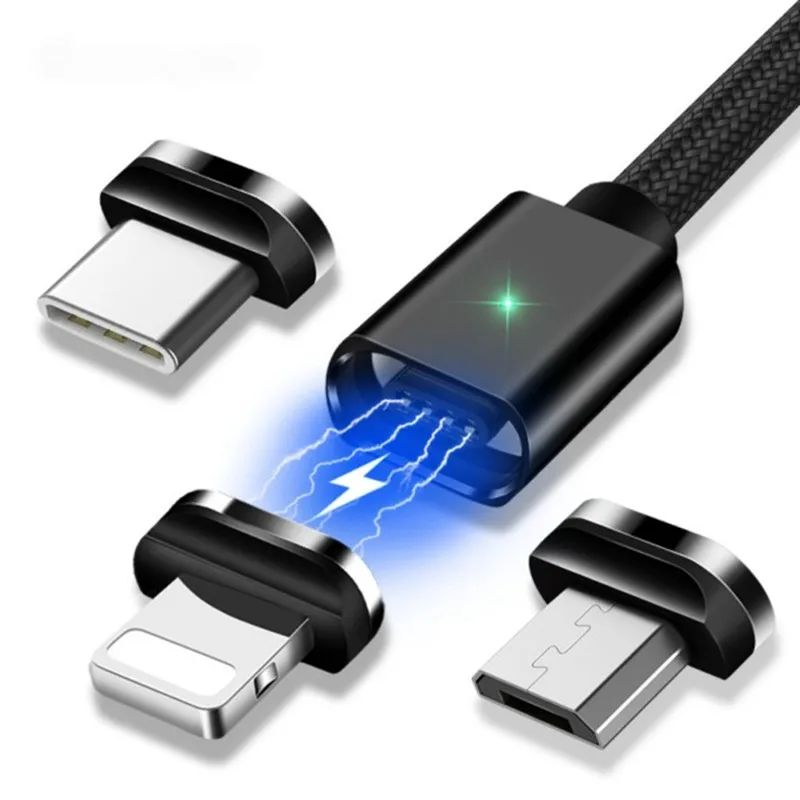 Роскошный Магнитный Micro USB кабель для iPhone samsung быстрой зарядки и передачи данных