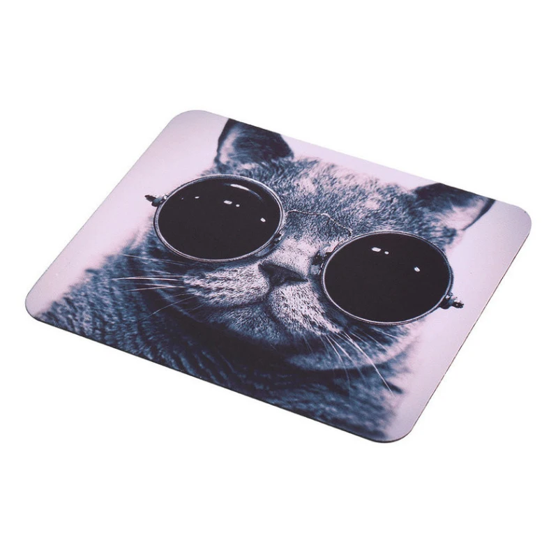 

1pcs Gaming Mouse Pad Pat Cute Sunglasses Cat Non-slip Portable Desktop Laptop Rubber Mousepad Computer Game Square Mouse Pad