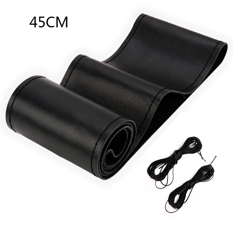 

40 см, 42 см, 45 см, 47 см, 50 см, автомобильный грузовик, очень большой плетеный чехол на руль из искусственной кожи, универсальные автомобильные аксессуары для интерьера