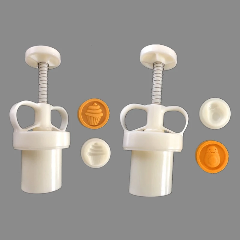

Moon Cake Mould Hand-Pressure Mooncake Molds for Mid-Autumn DIY Pastry Tool Sets with 2pcs Round White Mooncake Mode Cake Mould