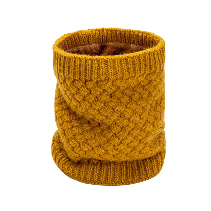 

Luxury Winter Plaid Knitted Scarf Brand Solid Sjaal Warm Women Wrap Unisex Men Fashion Thick Neck Ring Scarves Bufanda Mujer