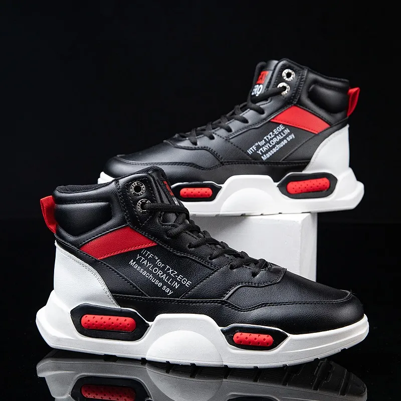 RUIFF/Новинка высокие спортивные мужские туфли износостойкие кроссовки на толстой