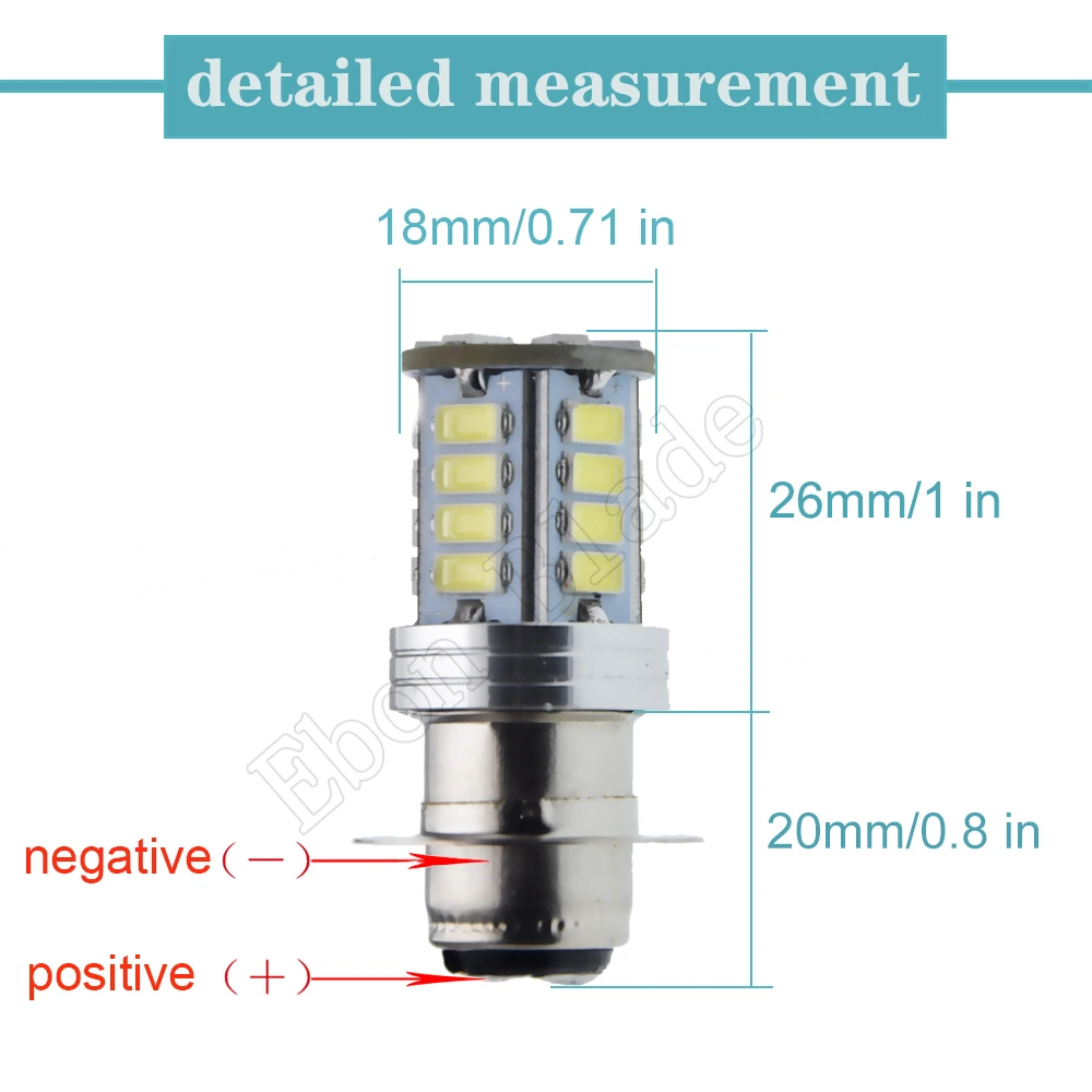 1x P15D светодиодный ная лампа для фар мотоцикла 5630 H6M 26SMD аксессуары с высоким и