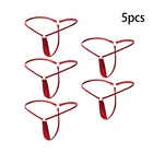 5 шт.комплект, женские бесшовные трусики-танга с низкой посадкой