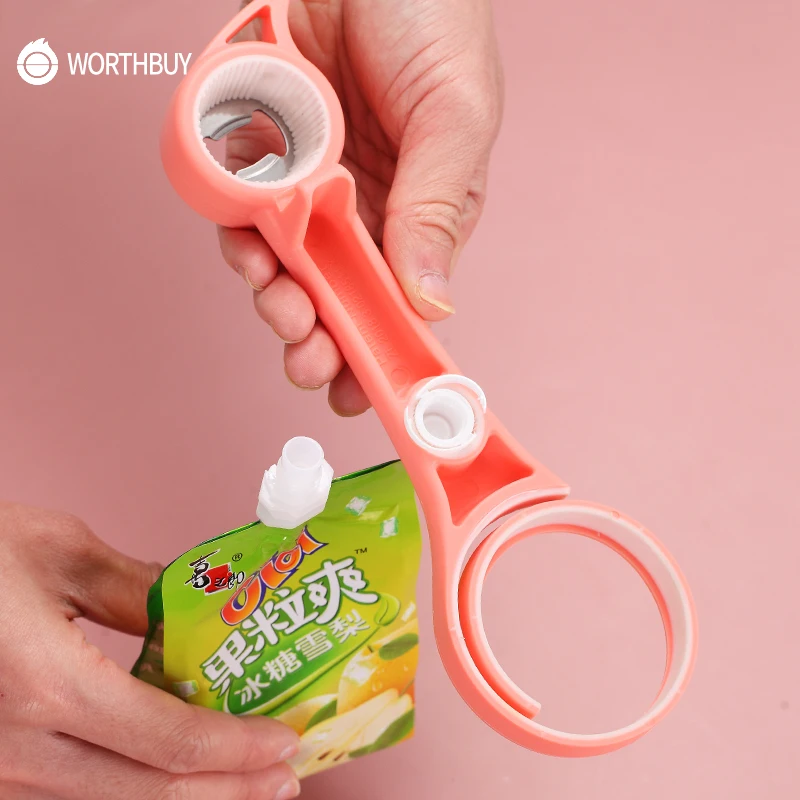 WORTHBUY 6 in 1 Открывалка для бутылок Многофункциональная Пластиковая консервная