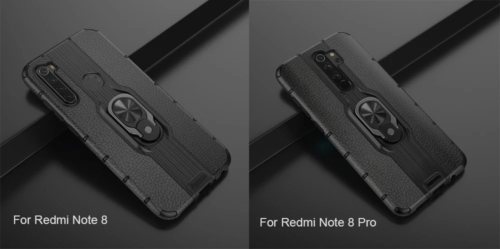 Чехол для Xiaomi Redmi Note 8 Pro, чехол, металлическое кольцо, держатель, чехол, ударопрочный защитный бампер для Redmi Note 8, Note8 Pro, чехол с кольцом