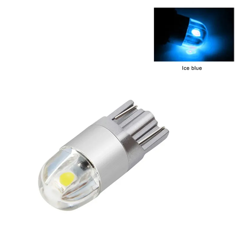 Кристально-синий 1 шт. светодиодный Габаритные фонари автомобильные T10 3030 2SMD Автомобильная дверь номерного знака указатель поворота Лампочка Авто аксессуары интерьер автомобиля стиль - Испускаемый цвет: Кристально-синий