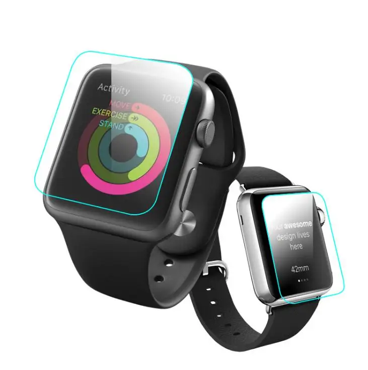 Высокое качество 9H 0 3 мм Премиум чехол для экрана Защитная пленка Apple Watch 38 42 HD