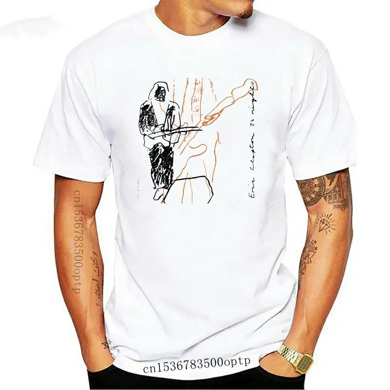 

Eric Clapton 24 Nights Men's O-Neck Cotton Tee Shirt White