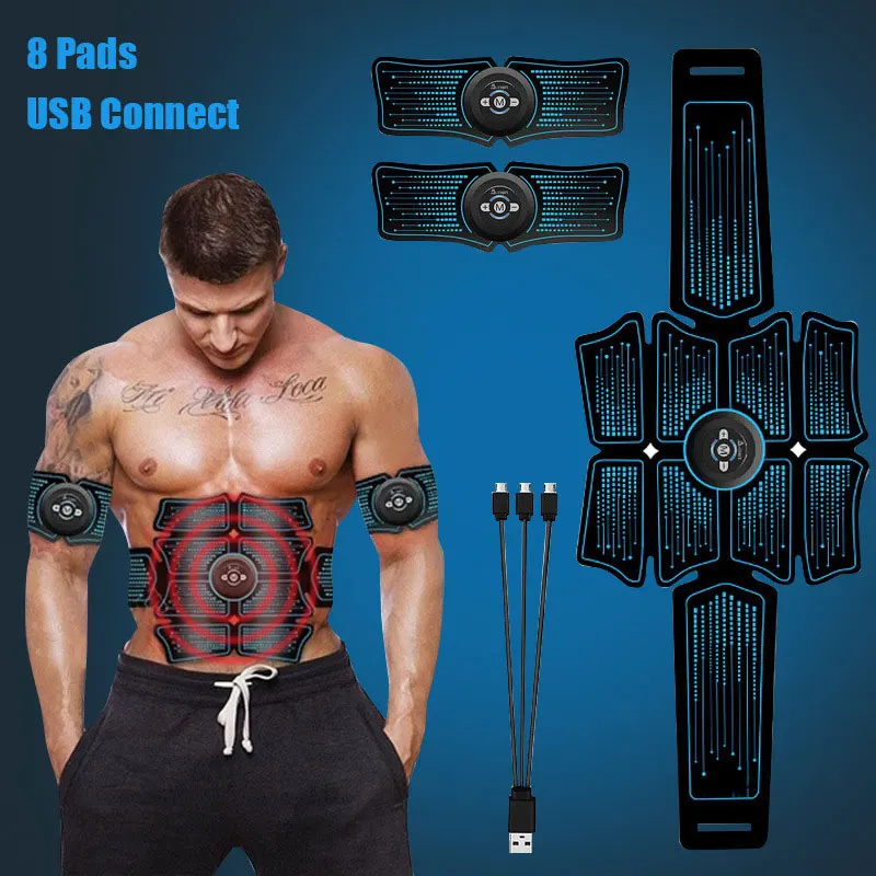 Muscle Stimulator Massager Abdominal Trainer Belt Body Slimming Massage Smart Fitness Training Electric Weight Loss Stickers | Спорт и