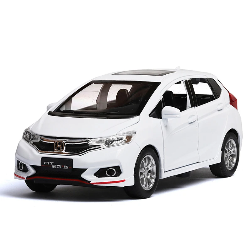 1:32 игрушечный автомобиль Honda Fit Металлический Игрушечный Автомобиль из сплава