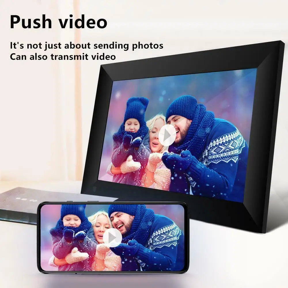 WiFi 10.1 Inch Digital Picture Frame APP Control Touch Screen 16GB Smart Photo Electronics with Holder | Электроника