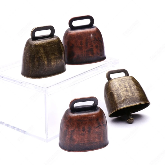 3Pcs Cow Horse Sheep Grazing Bell Farm Animal Anti Lost Copper Bells Loud Crisp Spread DIY Accessories Pet Pendant Decorations 2