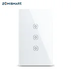 Zemismart US AU 3 банды Wifi настенный выключатель Alexa Google Home Tuya Smart Life APP Android IOS светильник Панель Swithes